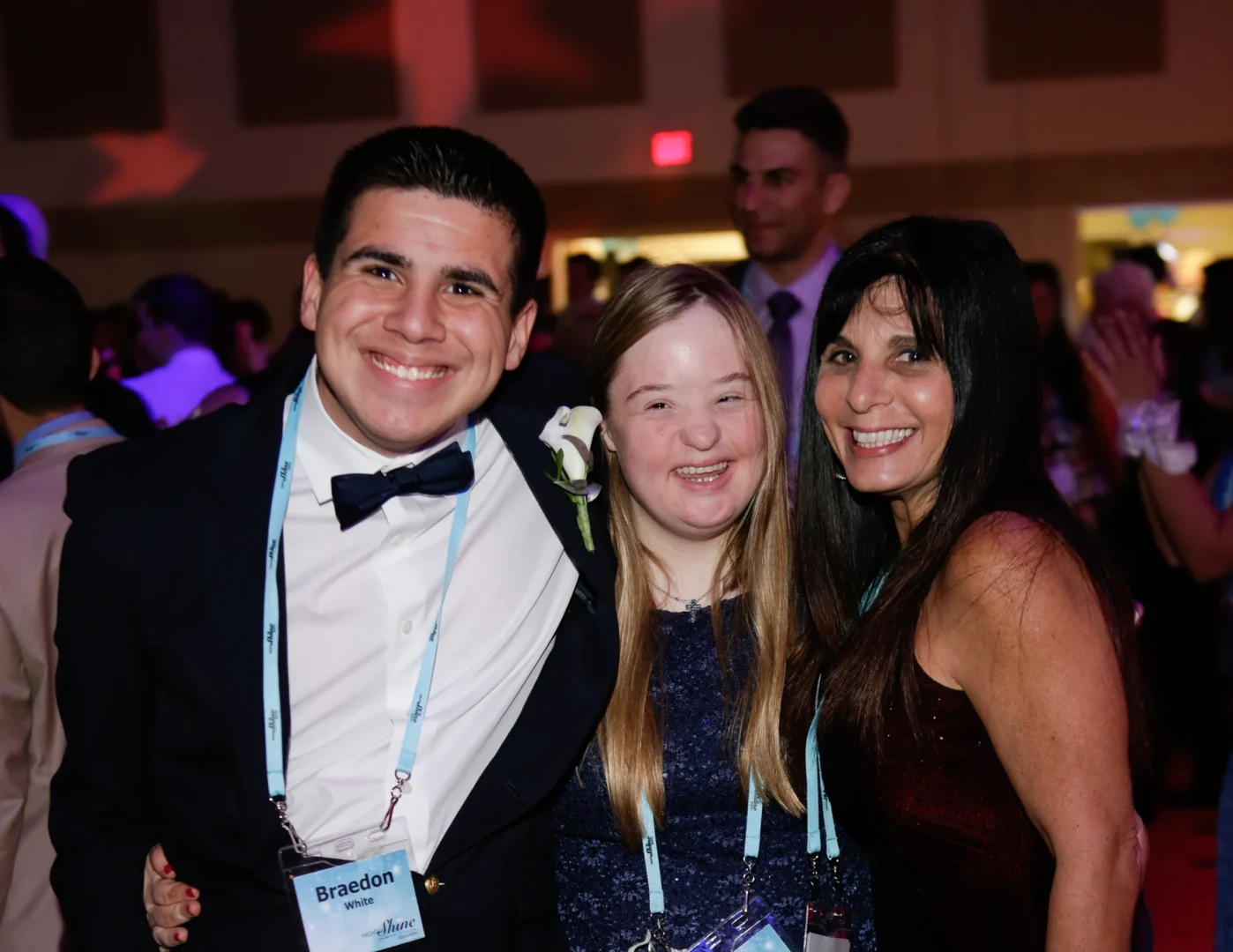 group of Night to Shine attendees at event in St. Paul Lutheran Church in Boca Raton